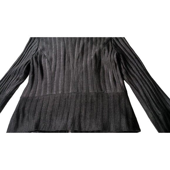 Ribbed Lady Jacket by DREW Black Size XS Zip Front Lined Classic Career USA Made - Picture 8 of 13